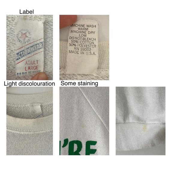 90s vintage proud irish st patricks day humor quote graphic pullover sweatshirt - Picture 9 of 9